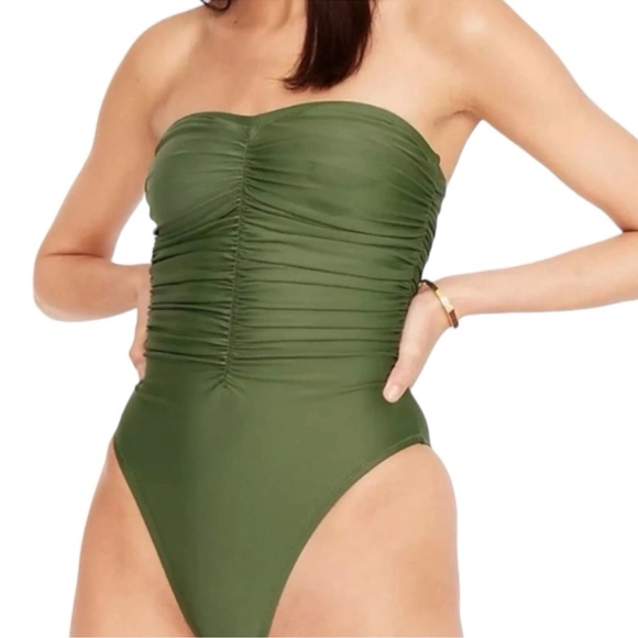 J. Crew Other - J.Crew Ruched Sweetheart One Piece Navy Blue Swimsuit Size 4 NEW